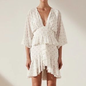 Shona Joy polka dot mini dress